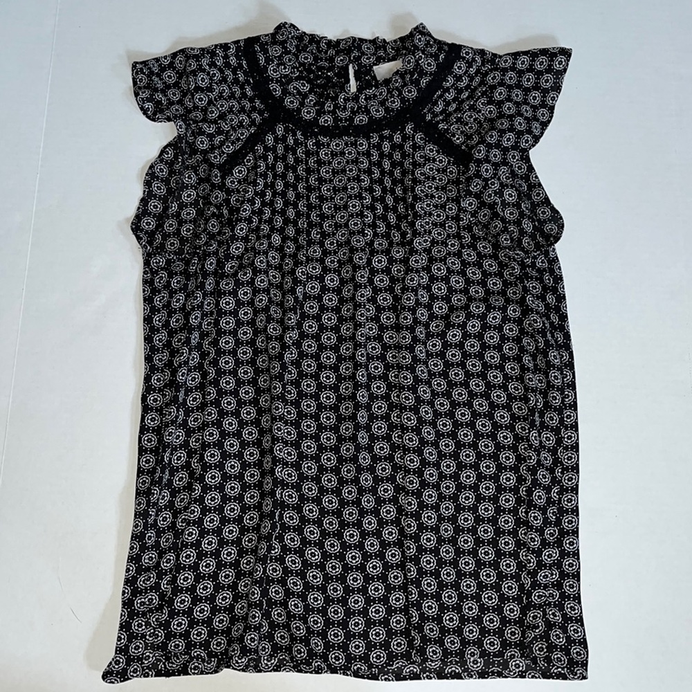 Loft Petites high-neck Ruffle sleeveless Blouse